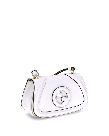 Gucci White Calf Leather Bos Taurus Handbag