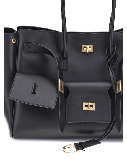 Balenciaga Black Calf Leather Bos Taurus Shoulder Bag