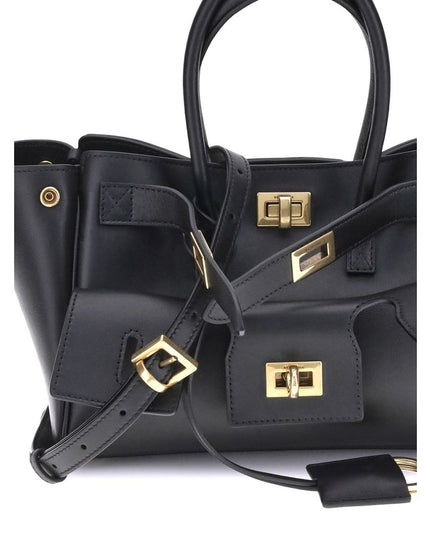 Balenciaga Black Calf Leather Bos Taurus Shoulder Bag