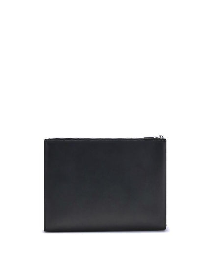 Alexander McQueen Black Calf Leather Bos Taurus Wallet
