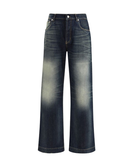 Alexander McQueen Blue Cotton Jeans Denim