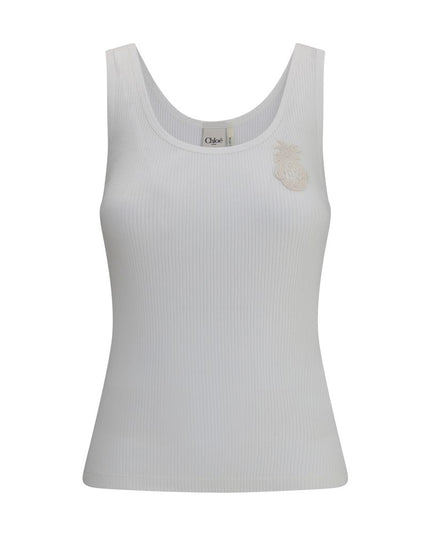 Chloé White Cotton Top