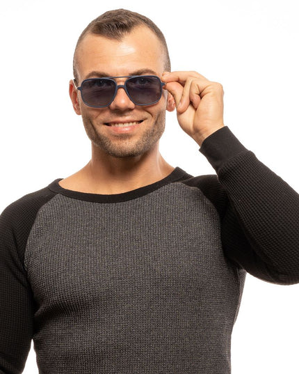 Police Blue Plastic Sunglasses