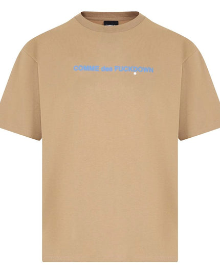 Comme Des Fuckdown Brown Cotton T-Shirt