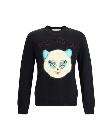 Valentino Black Cotton Sweatshirt