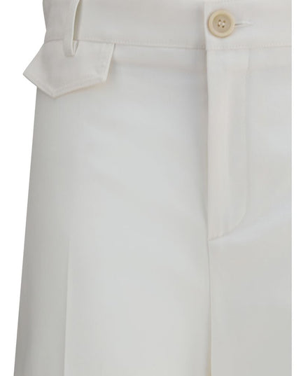 Chloé White Cotton Flared Pants