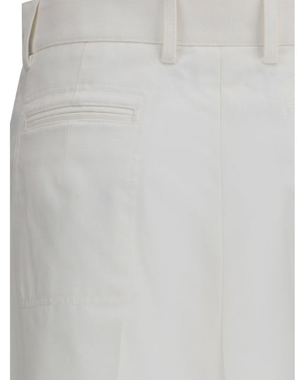 Chloé White Cotton Flared Pants