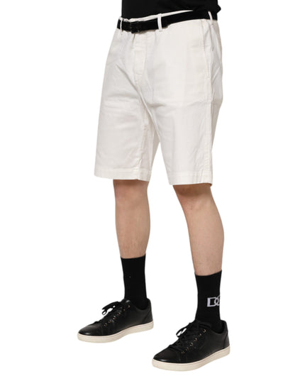 Dolce & Gabbana White Chinos Cotton Stretch Men Casual Shorts