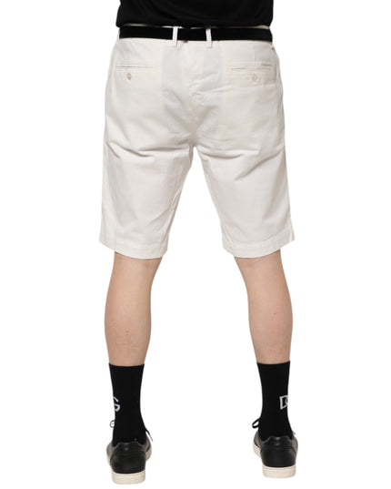 Dolce & Gabbana White Chinos Cotton Stretch Men Casual Shorts