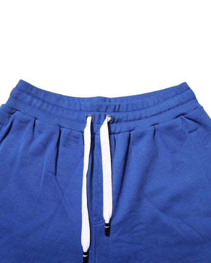 Dolce & Gabbana Blue Logo Cotton Bermuda Sweatshorts Shorts