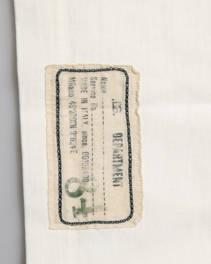 Dolce & Gabbana White Love Peace Cotton Men Crew Neck T-shirt