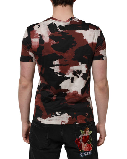 Dolce & Gabbana Multicolor Camouflage Men Crew Neck T-shirt