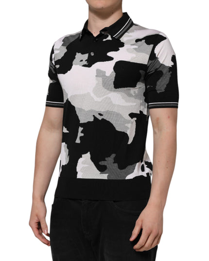 Dolce & Gabbana Multicolor Camouflage Collared Polo T-shirt