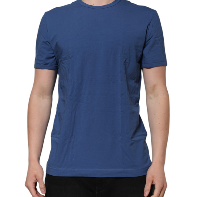 Dolce & Gabbana Blue Cotton Men Round Neck Underwear T-shirt