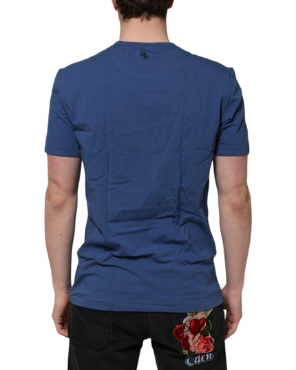 Dolce & Gabbana Blue Cotton Men Round Neck Underwear T-shirt