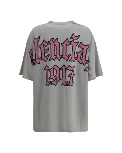 Balenciaga Gray Cotton T-Shirt