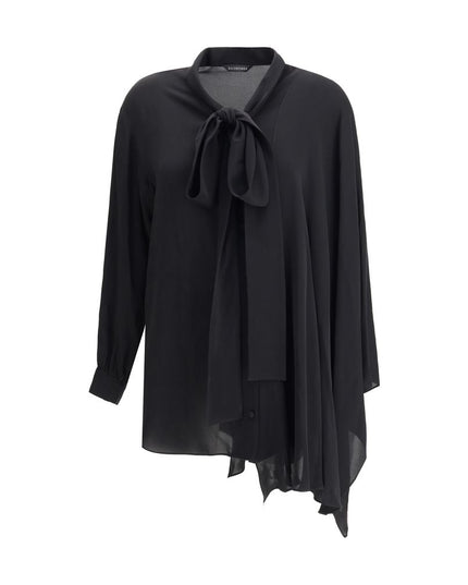 Balenciaga Black Silk Blouse