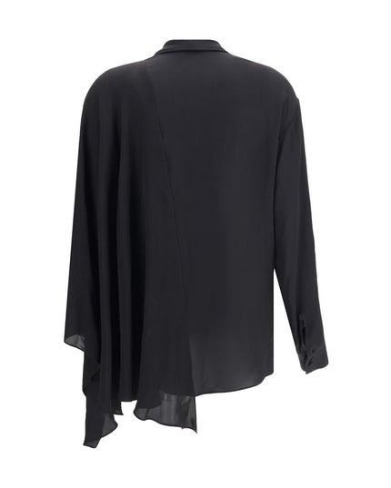 Balenciaga Black Silk Blouse