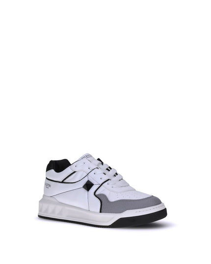Valentino Garavani White Calf Leather Bos Taurus Low Top Sneakers
