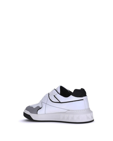 Valentino Garavani White Calf Leather Bos Taurus Low Top Sneakers
