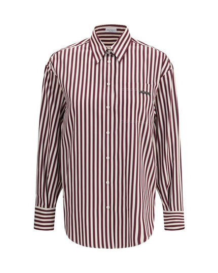 Brunello Cucinelli Multicolor Cotton Pattern Shirt