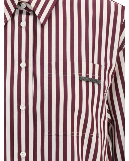 Brunello Cucinelli Multicolor Cotton Pattern Shirt