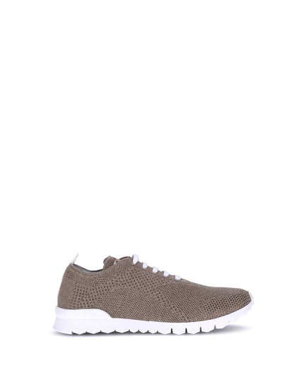 Kiton Brown Cotton Athletic Sneakers