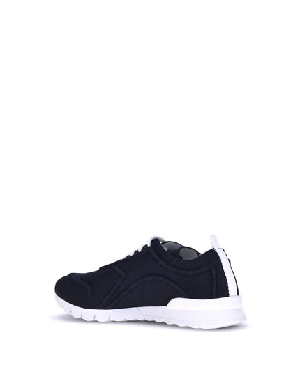 Kiton Black Cotton Athletic Sneakers