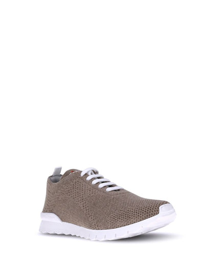 Kiton Brown Cotton Athletic Sneakers