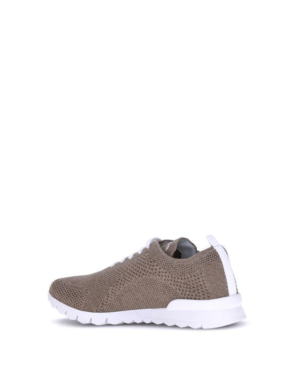 Kiton Brown Cotton Athletic Sneakers