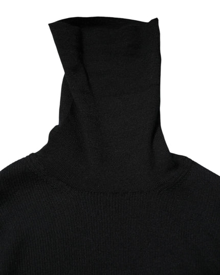 Dolce & Gabbana Black Long Sleeves Turtle Neck Mini Dress