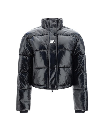 Courrèges Black Viscose Full-Length Jacket