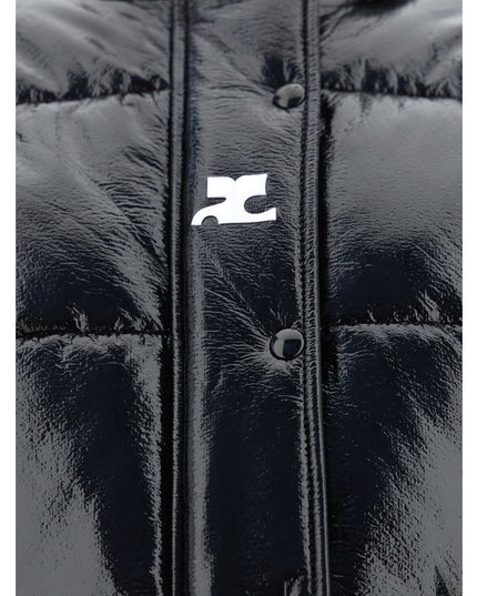 Courrèges Black Viscose Full-Length Jacket