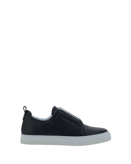 Pierre Hardy Black Calf Leather Bos Taurus Low Top Sneakers