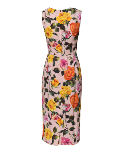 Dolce & Gabbana Multicolor Floral Knee Length Sheath Dress