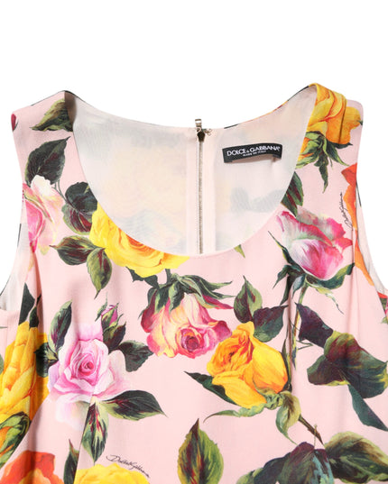 Dolce & Gabbana Multicolor Floral Knee Length Sheath Dress