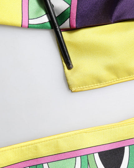 Dolce & Gabbana Blue Floral Print Silk Long Sleeves Wrap Robe