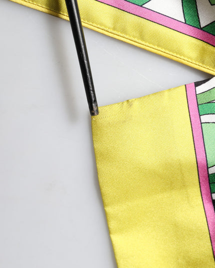 Dolce & Gabbana Blue Floral Print Silk Long Sleeves Wrap Robe