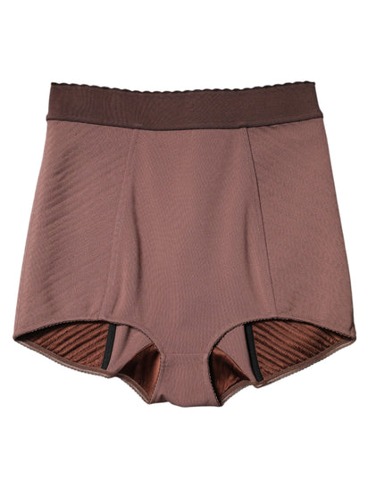 Dolce & Gabbana Brown Viscose High Waisted Hot Pants Shorts