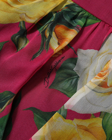 Dolce & Gabbana Red Floral High Waist Women Hot Pants Shorts