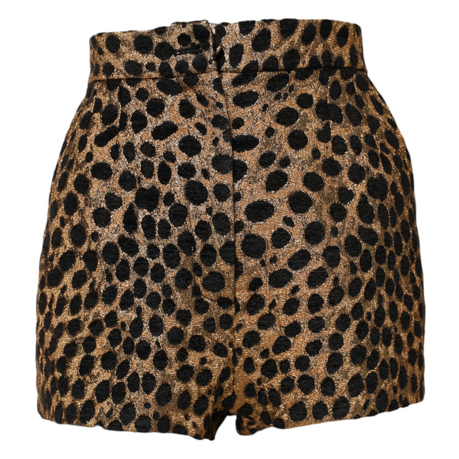 Dolce & Gabbana Brown Leopard High Waisted Hot Pants Shorts