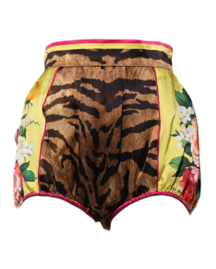 Dolce & Gabbana Multicolor Floral High Waist Hot Pants Shorts