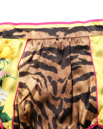 Dolce & Gabbana Multicolor Floral High Waist Hot Pants Shorts