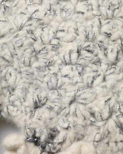 Dolce & Gabbana Metallic Bouclé Knit Cashmere Ruffled Shorts