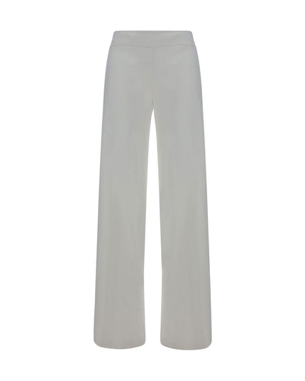 Avenue Montaigne White Rayon Casual Pants