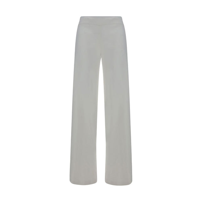 Avenue Montaigne White Rayon Casual Pants
