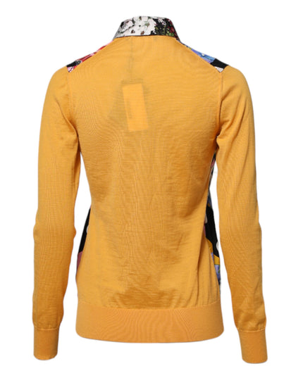 Dolce & Gabbana Multicolor Floral Long Sleeves Polo Top