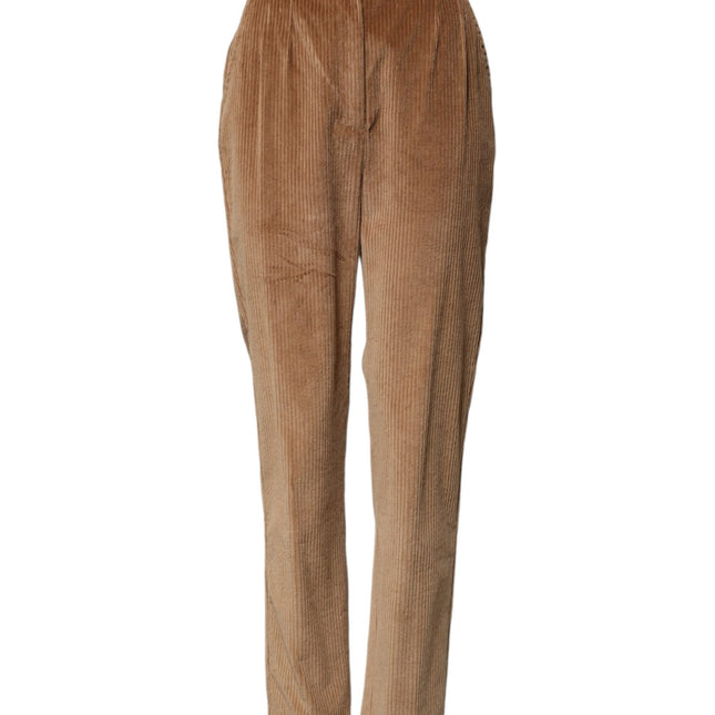 Dolce & Gabbana Brown Cotton Corduroy Tapered Pants