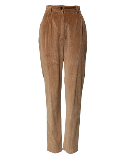 Dolce & Gabbana Brown Cotton Corduroy Tapered Pants