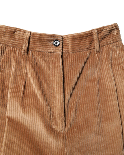 Dolce & Gabbana Brown Cotton Corduroy Tapered Pants